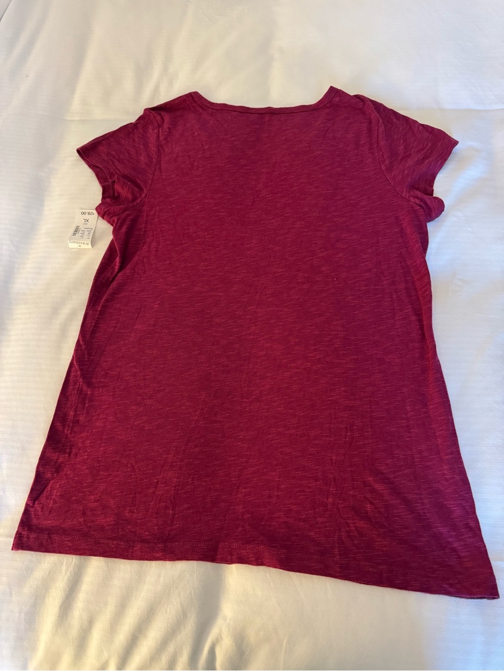 dressbarn Short Sleeve Scoop Neck Tee - Berry Plum